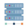 Data hosting Flat Vector icon which can easily modify or edit