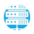 Data hosting Glyph Background vector icon which can easily modify or edit Royalty Free Stock Photo