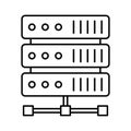 Data hosting Outline vector icon which can easily modify or edit