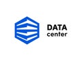 Cloud blockchain cryptocurrency vector data logo Royalty Free Stock Photo