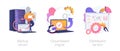 Data processing and recovery vector concept metaphors Royalty Free Stock Photo