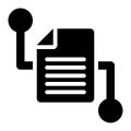 Data Hub, Data Center, File Management Glyph Solid Icon Royalty Free Stock Photo