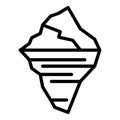 Data iceberg icon outline vector. Glacier ice