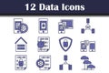 Data Icon Set Royalty Free Stock Photo