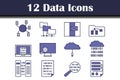 Data Icon Set Royalty Free Stock Photo