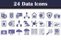 Data Icon Set Royalty Free Stock Photo