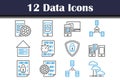 Data Icon Set Royalty Free Stock Photo