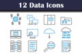 Data Icon Set Royalty Free Stock Photo
