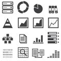 Data icons, flat design vector illlustion eps10.