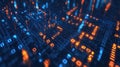 data illuminating binary code Royalty Free Stock Photo