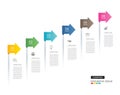 6 data infographics tab index with arrow layout template. Illustration business abstract background Royalty Free Stock Photo