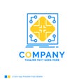 Data, infrastructure, network, matrix, grid Blue Yellow Business