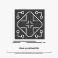 Data, infrastructure, network, matrix, grid Icon. glyph vector gray symbol for UI and UX, website or mobile application Royalty Free Stock Photo
