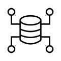 Data infrastructure Vector icon which can easily modify or edit Royalty Free Stock Photo