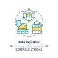 Data ingestion concept icon