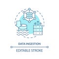 Data ingestion turquoise concept icon Royalty Free Stock Photo