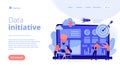 Data initiative concept landing page.