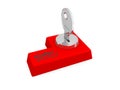 Data input blocking. Isolated 3D image on white