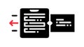 Data Input and Processing, Information Flow Analytics Icon, vector design Generative AI Royalty Free Stock Photo