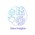 Data insights blue gradient concept icon Royalty Free Stock Photo