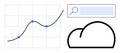 Data Insights with Growth Chart, Search Bar, and Cloud Storage Concept Royalty Free Stock Photo