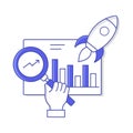 Data Insights Icon: Uncover Patterns and Trends. Visual Analytics Icon: Data Visualization Solutions