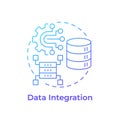 Data integration blue gradient concept icon Royalty Free Stock Photo