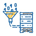 data integration database icon doodle illustration Royalty Free Stock Photo