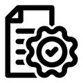 Data Integrity, Verified Data, Data Validation Outline Icon