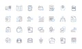 Data interpretation line icons collection. Analysis, Insight, Inference, Interpretation, Deduction, Evaluation