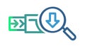 Data Investigation & Download, File Analysis Icon Vector Design Generative AI Royalty Free Stock Photo
