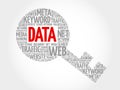 DATA Key word cloud Royalty Free Stock Photo