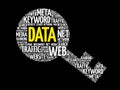DATA Key word cloud Royalty Free Stock Photo
