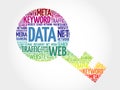 DATA Key word cloud Royalty Free Stock Photo