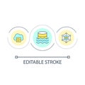 Data lake architecture loop concept icon Royalty Free Stock Photo