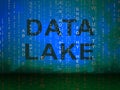 Data Lake Digital Datacenter Cloud 2d Illustration