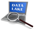 Data Lake Digital Datacenter Cloud 3d Rendering