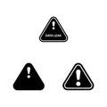 Data Leak Warning Cyber Security Alert Solid Icons Set Royalty Free Stock Photo