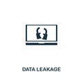 Data Leakage icon. Premium style design from corruption icon collection. Pixel perfect Data Leakage icon for web design Royalty Free Stock Photo