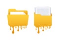 Data leaks, Cloud hacking. Data hack problem. Vector stock illustration.