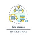 Data lineage concept icon