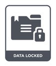 data locked icon in trendy design style. data locked icon isolated on white background. data locked vector icon simple and modern