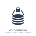 data locked icon. Trendy flat vector data locked icon on white b Royalty Free Stock Photo