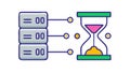 Data Logging and Server Processing Time Icon, vector design Generative AI Royalty Free Stock Photo