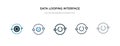 Data looping interface icon in different style vector illustration. two colored and black data looping interface vector icons