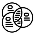 Data loss circle icon outline vector. System destroy Royalty Free Stock Photo