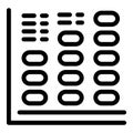 Data loss pc graph icon outline vector. Accident fail Royalty Free Stock Photo