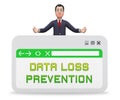 Data Loss Prevention Security Shield 3d Rendering