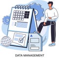 Data management, data center, business protection, rational storage of information, digital privacy Royalty Free Stock Photo