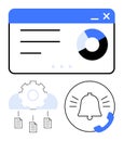 Data Management Dashboard with Analytics, Automation, and Notification Features Royalty Free Stock Photo
